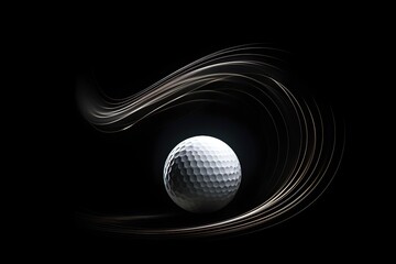 Creative Contrail: Stylish Golf Ball Closeup