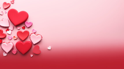 Valentine's Day hearts, Valentine's Day background, blank copy space
