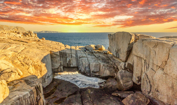 Natural Bridge  at sunset Torndirrup National Park Albany Western Australia WA