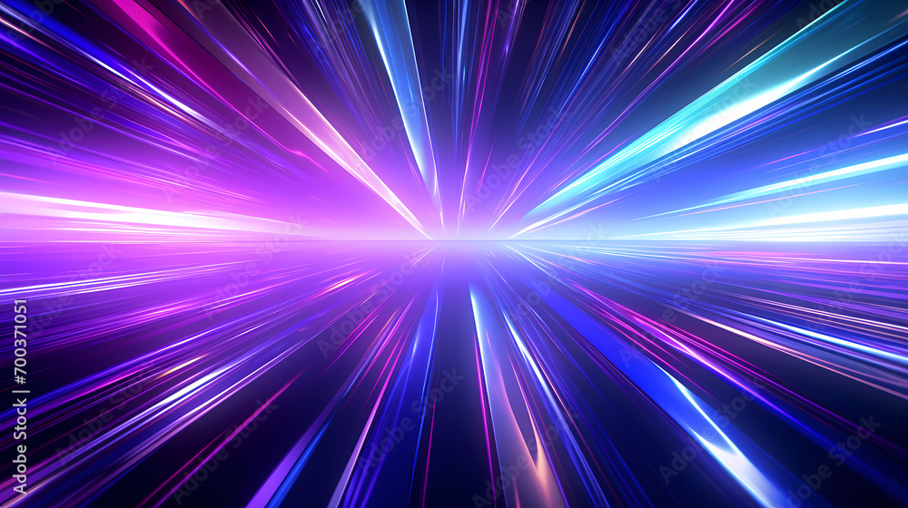 Poster digital technology blue rhythm wavy line abstract graphic poster web page ppt background with genera