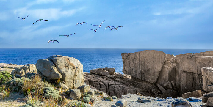 Coastal landscape within the amazing Torndirrup National Park close to Albany, Western Australia