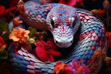 Snake flower. Generative AI