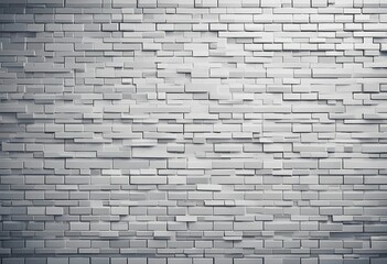 White Light Brick Subway Tiles: Seamless Panorama Background with Wide Texture Pattern