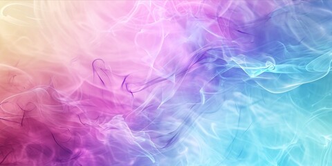 Ethereal colored smoke in shades of pink and blue blending softly.