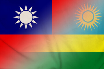 Taiwan and Rwanda national flag international relations RWA TWN