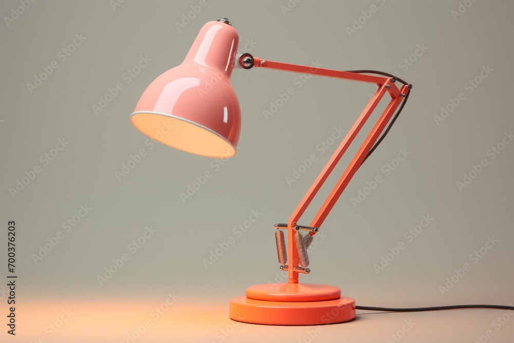 Poster table lamp in trendy color. background with selective focus and copy space