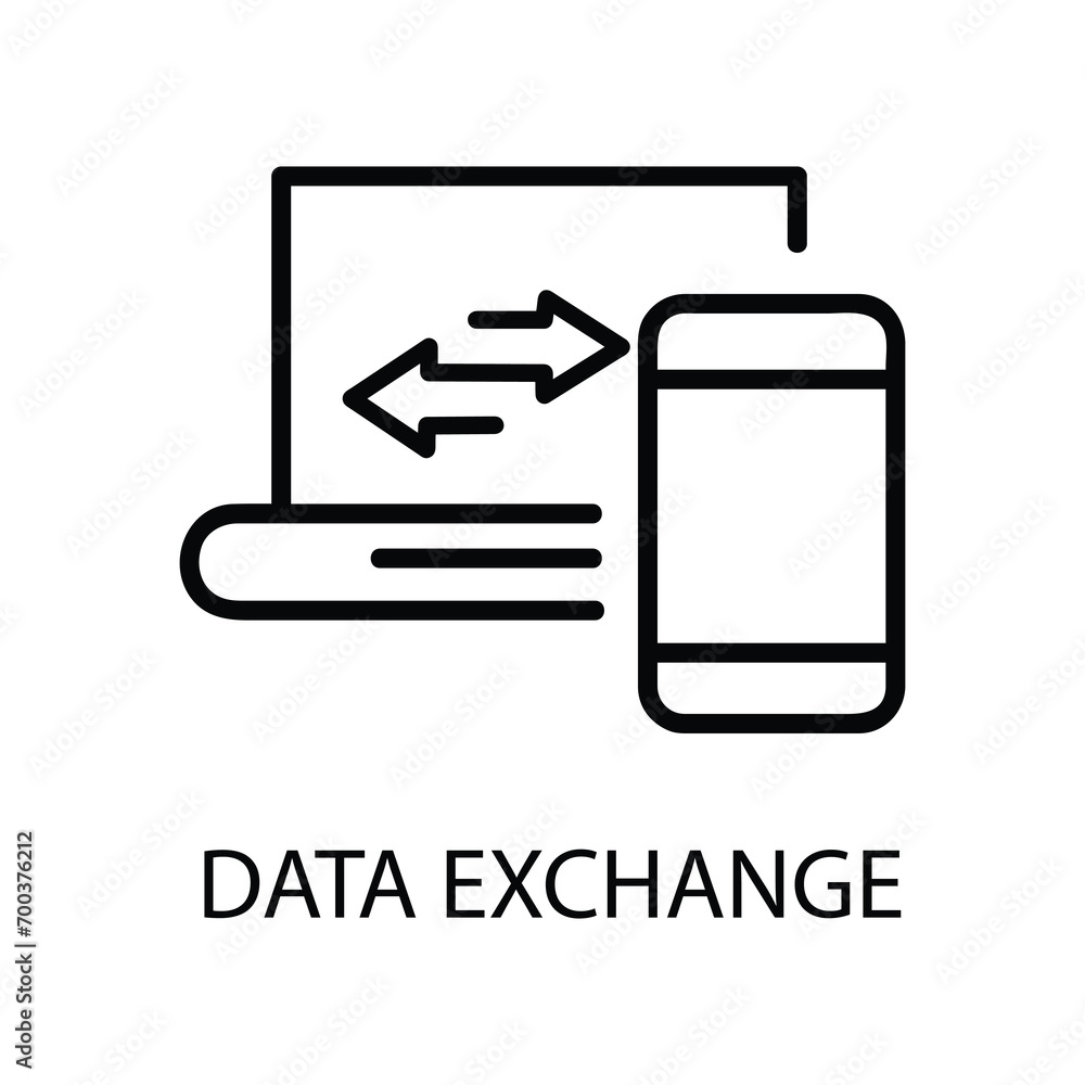 Poster data exchange icon vector illustration. exchange icon for computer and mobile. simple flat illustrat