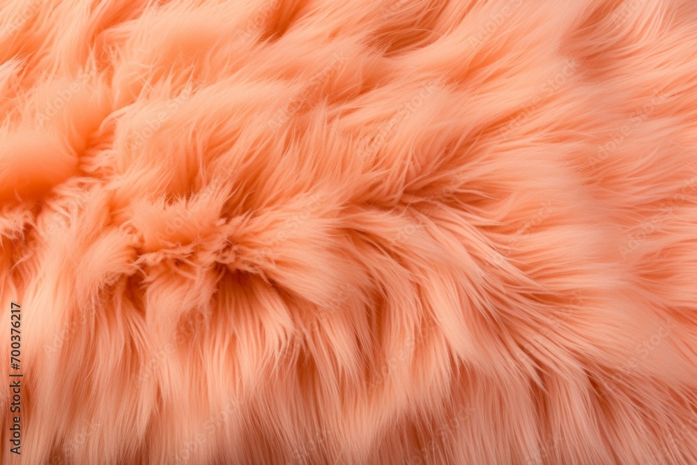 Poster wool closeup, peach fuzz trendy color concept. background with selective focus and copy space