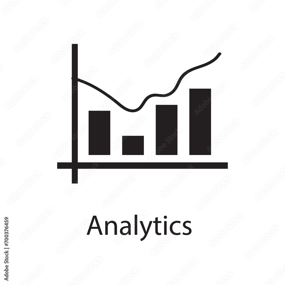 Aufkleber analytics icon vector illustration. analytics icon for computer and mobile.flat trendy style illustr