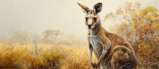 Gordijnen Buff male kangaroo © TheWaterMeloonProjec