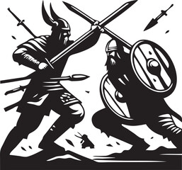 K&auml;mpfende Wikinger