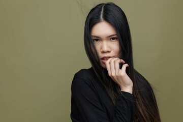 Beauty woman asian fashion portrait hair