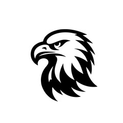 Vector logo of an eagle. gaming logo of an eagle head. suitable for logo, brand, emblem, and tattoo.
