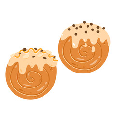 famous dessert named cromboloni illustration