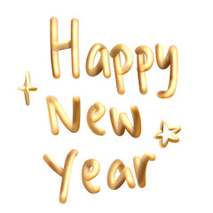 Happy New Year 3D Text