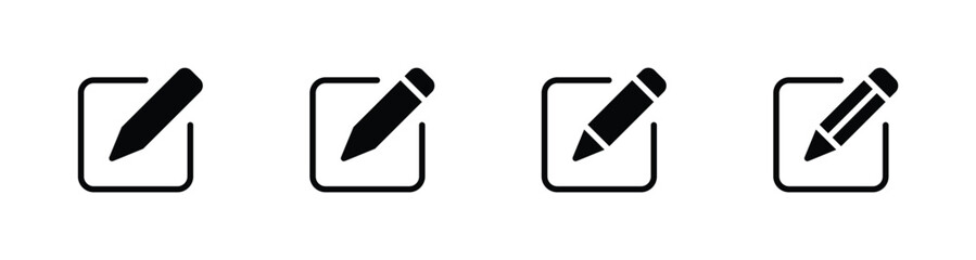Edit icon set. Pencil icon, sign up icon vector illustration