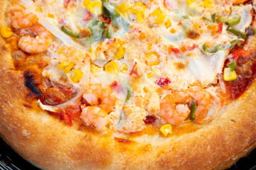 カラフルなおいしいピザ