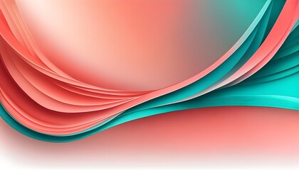 Coral and teal colors gradient abstract background, wallpaper.