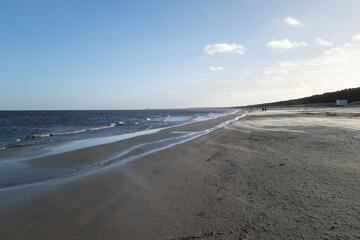 Fototapeta na wymiar Baltic Sea Coast on Usedom Island in Winter in the Off-Season during Christmas