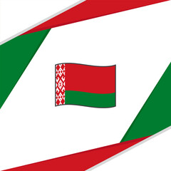 Belarus Flag Abstract Background Design Template. Belarus Independence Day Banner Social Media Post. Belarus