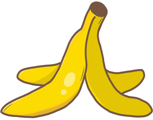 banana peel/ trash icon illustration