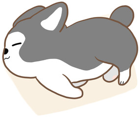 sleeping dog illustration
