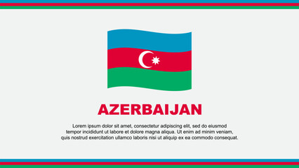 Azerbaijan Flag Abstract Background Design Template. Azerbaijan Independence Day Banner Social Media Vector Illustration. Azerbaijan Design