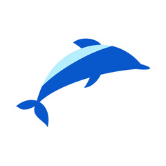 Vector cute dolphin cartoon illustration