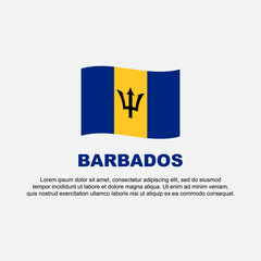 Barbados Flag Background Design Template. Barbados Independence Day Banner Social Media Post. Barbados Background