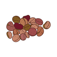 Kids drawing vector Illustration kola nuts in a cartoon style Isolated on White Background