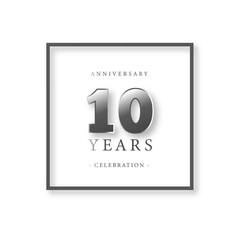 vector gradient 10th anniversary or birthday design