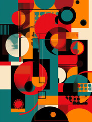 A Minimal Illustration Of A Minimalist Pattern Of Geometric Shapes