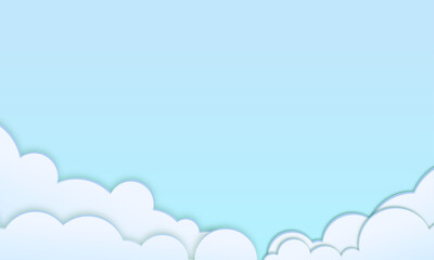 Vector clouds background in pastel colors