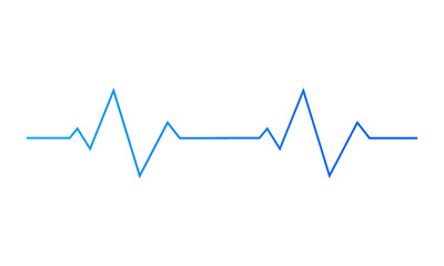 Vector ecg heartbeat lines on white background