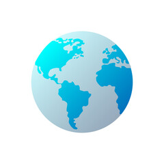 vector globe symbol over white concept vector icon