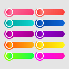 Fototapeta premium Vector gradient process infographic on white
