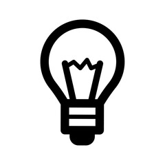 Vector light bulb lamp on white background