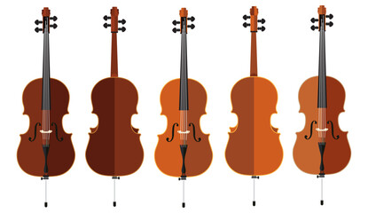 Acosustic Cello Vector Models - Ai Illustrator © CyroHenrique