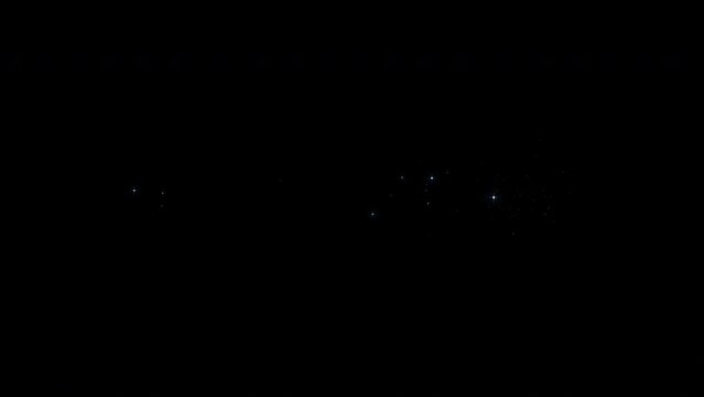 キラキラ星の真っ直ぐなストロークと華やかなスパークの2パターン　ブルー　小さな星