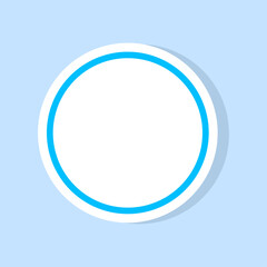 Vector white user interface button on blue background