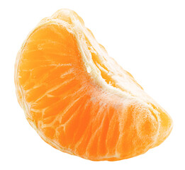 tangerine slices isolated on white background - 700388853