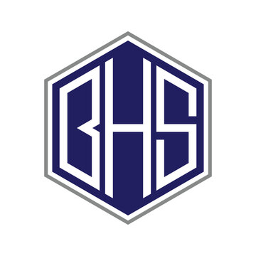letter bhs logo design