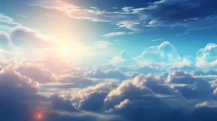 Fototapeta na wymiar Surreal Cloudscape Background with Dreamy Atmosphere