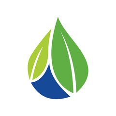 water leaf logo design