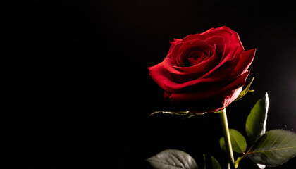 red rose on clear backdrop, perfect for messages or romantic themes