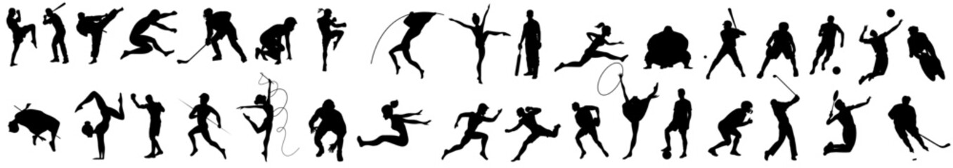 sport Olympic silhouette isolated on white