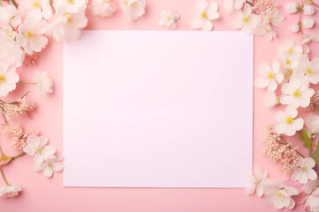 Obraz na płótnie Canvas pink background with flowers