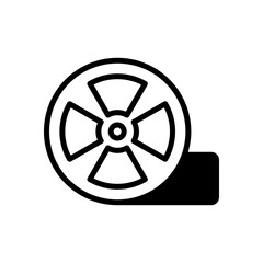 Obraz premium film reel icon vector design template