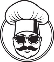 Fantastical   lovely vector art chef logo symbol

