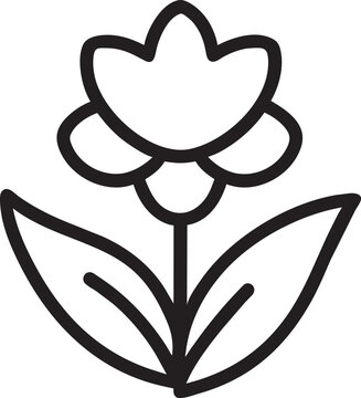 recommend clip art: white line art flowers garden coloring pages for kids clean coloring pages no noise isolated on white background, icon outline